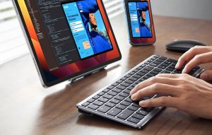 Klawiatura Ugreen Bezprzewodowa Klawiatura Membranowa UGREEN KU005 2.4G+BT (Srebrno-czarna) 5