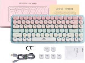Klawiatura Ugreen Bezprzewodowa klawiatura mechaniczna UGREEN KU101 BT (Różowo-niebieska) 2