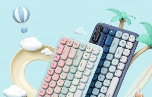 Klawiatura Ugreen Bezprzewodowa klawiatura mechaniczna UGREEN KU101 BT (Różowo-niebieska) 8