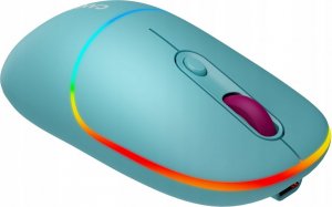 Mysz Canyon CANYON MW-22, 2 in 1 Wireless optical mouse with 4 buttons,Silent switch for right/left keys,DPI 800/1200/1600, 2 mode(BT/ 2.4GHz), 650mAh Li-poly battery,RGB backlight,Dark cyan, cable length 0.8m, 110*62*34.2mm, 0.085kg 5