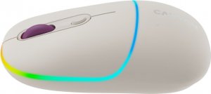 Mysz Canyon CANYON MW-22, 2 in 1 Wireless optical mouse with 4 buttons,Silent switch for right/left keys,DPI 800/1200/1600, 2 mode(BT/ 2.4GHz), 650mAh Li-poly battery,RGB backlight,Rice, cable length 0.8m, 110*62*34.2mm, 0.085kg 4