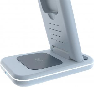 Ładowarka Canyon CANYON WS-304, Foldable 3in1 Wireless charger, with touch button for Running water light, Input 9V/2A, 12V/1.5AOutput 15W/10W/7.5W/5W, Type c to USB-A cable length 1.2m, with QC18W EU plug,132.51*75*28.58mm, 0.168Kg,Blue 8