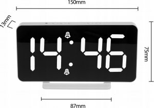 GreenBlue Zegar z alarmem i funkcjš termometru GB383 Biały 13