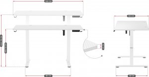 Biurko Huzaro Hero 8.2 White Białe 120 cmx60 cm 14