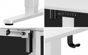 Biurko Huzaro Hero 8.2 White Białe 120 cmx60 cm 16