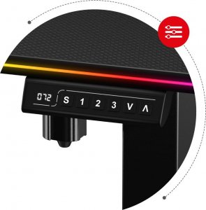 Biurko Huzaro Hero 8.2 RGB Czarne 120 cmx60 cm 11