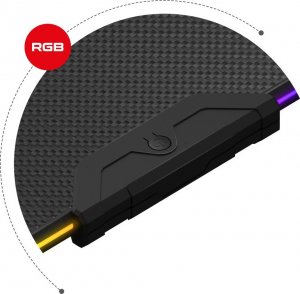 Biurko Huzaro Hero 8.2 RGB Czarne 120 cmx60 cm 13