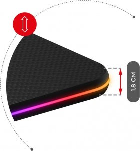 Biurko Huzaro Hero 8.2 RGB Czarne 120 cmx60 cm 6