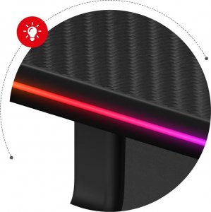 Biurko Huzaro Hero 8.2 RGB Czarne 120 cmx60 cm 10