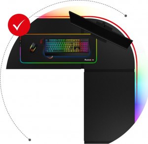 Biurko Huzaro Hero 6.0 RGB LED Czarne 147 cmx48 cm 12
