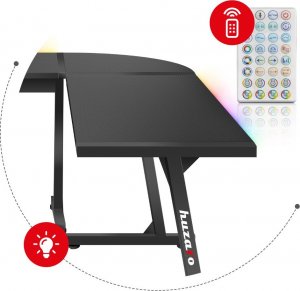 Biurko Huzaro Hero 6.0 RGB LED Czarne 147 cmx48 cm 9