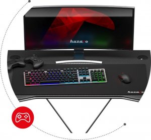 Biurko Huzaro Hero 1.4 Czarne 100 cmx50 cm 12