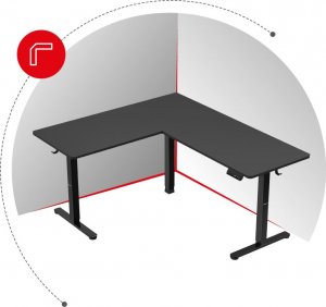 Biurko Huzaro Hero 9.5 Czarne 160 cmx60 cm 13