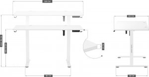 Biurko Huzaro Mark Adler Leader 7.0 Białe 120 cmx60 cm 15