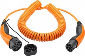 Kabel do ładowania samochodów LAPP spiralny Typu 2, do 11 kW, 5 m, pomarańczowy (5555936025) 1