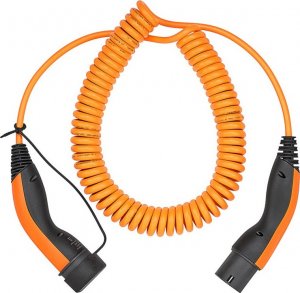 Kabel do ładowania samochodów LAPP spiralny Typu 2, do 11 kW, 5 m, pomarańczowy (5555936025) 2