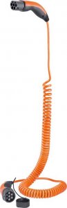 Kabel do ładowania samochodów LAPP spiralny Typu 2, do 11 kW, 5 m, pomarańczowy (5555936025) 3