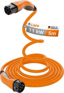 Kabel do ładowania samochodów LAPP Helix Typu 2, do 11 kW, 5 m, pomarańczowy (5555935013) 1