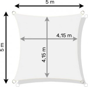 ZOLTA Żagiel przeciwsłoneczny parason daszek 5x5 2