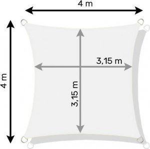 ZOLTA Żagiel przeciwsłoneczny ogrodowy daszek wodoszczelny 4x4m 2