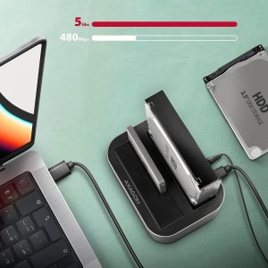 Stacja dokująca Axagon Stacja dokujšca ADSA-DC USB 3.2 Gen 1 - 2x SATA 6G 2.5'/3.5' SSD/HDD 4