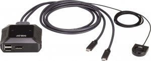 Przełącznik Aten Przełšcznik kablowy 2-portowy 4K USB-C DP KVM 1
