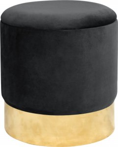 Fabryka Mebli Akord Pufa otwierana ze schowkiem welurowa GOLDEN Czarna 1