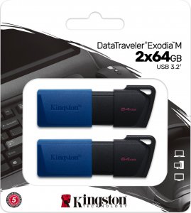 Pendrive Kingston DataTravel Exodia M, 64 GB  (DTXM/64GB-2P) 1