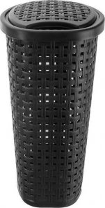Kosz na pranie Orion z pokrywą 45 l 41x32x61 cm Czarny 3