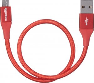 Kabel USB Amazon Basics USB-A - micro-B 0.3 m Czerwony 1
