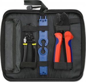 Qoltec Zestaw narzędzi solarnych kompatybilnych ze złšczami MC4 | Zaciskarka + Szczypce do cišgania izolacji 2