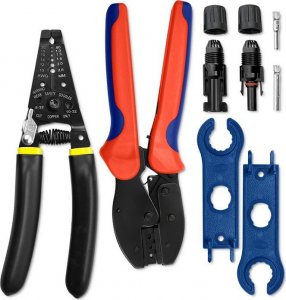 Qoltec Zestaw narzędzi solarnych kompatybilnych ze złšczami MC4 | Zaciskarka + Szczypce do cišgania izolacji 3