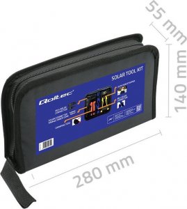 Qoltec Zestaw narzędzi solarnych kompatybilnych ze złšczami MC4 | Zaciskarka + Szczypce do cišgania izolacji 9