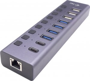HUB USB I-TEC Hub USB 3.0/USB-C 9 portów LAN + Power Adapter 60W 1