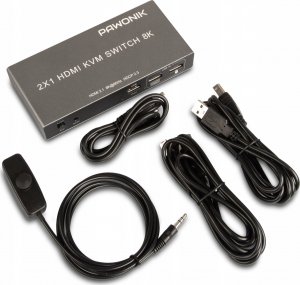 Pawonik KONSOLA KVM HDMI 2.1 PRZEŁĄCZNIK SWITCH 4K120HZ 8K 4