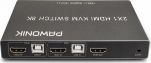 Pawonik KONSOLA KVM HDMI 2.1 PRZEŁĄCZNIK SWITCH 4K120HZ 8K 8