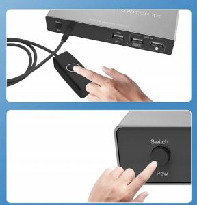 Pawonik KONSOLA KVM HDMI 2.1 PRZEŁĄCZNIK SWITCH 4K120HZ 8K 10