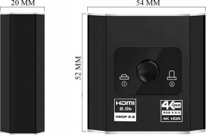 Pawonik SWITCH HDMI 2.0 2X1 SPLITTER 1X2 4K60HZ ROZDZIELAC 6