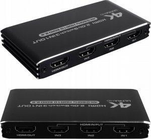 Pawonik SWITCH HDMI 2.0 3X1 PRZEŁĄCZNIK ROZDZIELACZ ULTRA HD HDCP 2.2 HDR10 4K/60HZ 4