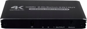 Pawonik SWITCH HDMI 2.0 3X1 PRZEŁĄCZNIK ROZDZIELACZ ULTRA HD HDCP 2.2 HDR10 4K/60HZ 6