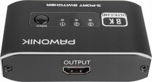 Pawonik SWITCH HDMI 2.1 3X1 PRZEŁĄCZNIK 8K 4K 120HZ 240HZ 3
