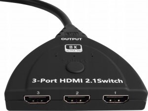Pawonik SWITCH HDMI 2.1 3X1 PRZEŁĄCZNIK 8K 4K 120HZ 240HZ 3