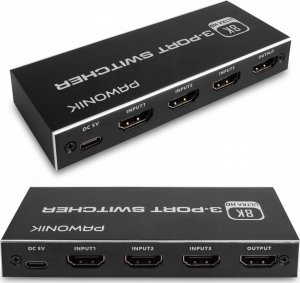 Pawonik SWITCH HDMI 2.1 3X1 PRZEŁĄCZNIK 8K 4K 120HZ 240HZ 2