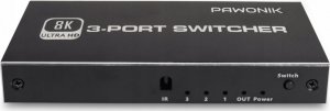 Pawonik SWITCH HDMI 2.1 3X1 PRZEŁĄCZNIK 8K 4K 120HZ 240HZ 7