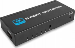 Pawonik SWITCH HDMI 2.1 5X1 PRZEŁĄCZNIK 8K 4K 120HZ 240HZ 5