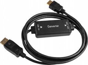 Kabel Pawonik DisplayPort - HDMI 1.8m czarny (120 JL-HD1018K) 1