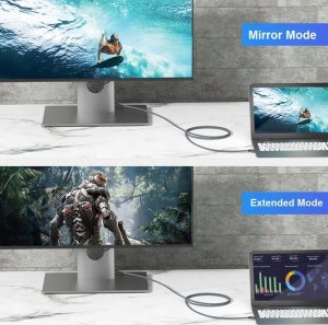 Kabel USB Pawonik USB-C - DisplayPort Szary (365 JL-8KCD20) 8