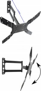 Pawonik UCHWYT TV 23-65 OBROTOWY UCHYLNY DO TELEWIZOR STAL 8
