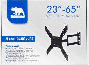 Pawonik UCHWYT TV 23-65 OBROTOWY UCHYLNY DO TELEWIZOR STAL 10