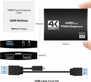 System przekazu sygnału AV Pawonik GRABBER HDMI 2.0 PC USB STREAMING 4K60HZ HDCP 2.2 3